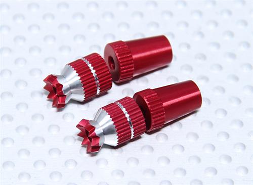 Alloy Anti-Slip TX Control Sticks Short 24mm (JR TX Red) [9171000055/23764]